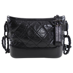 【ヴィンテージ】Rank:S☆Chanel Black Gabrielle Small 27 Bag Chanel Gabrielle Small Aged Calf Black | SACLÀB