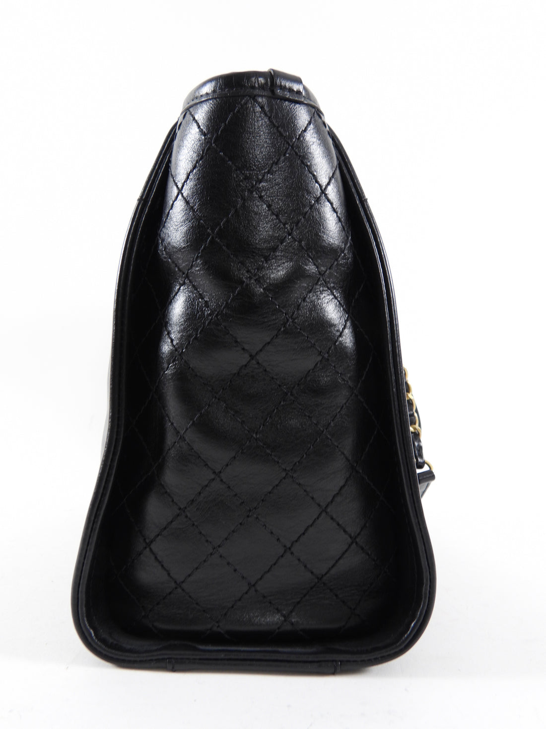 Chanel Black Leather Small Charms Deauville Tote Bag