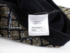 Chanel 20A Black and gold Shimmer Knit Cardigan Sweater - S / M