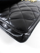 Chanel Vintage 1989 XXL CC Logo Quilted Chain Flap Clutch Bag