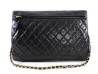 Chanel Vintage 1989 XXL CC Logo Quilted Chain Flap Clutch Bag