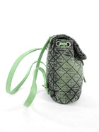 Chanel Denimpression Green Aged Denim Quilted Backpack