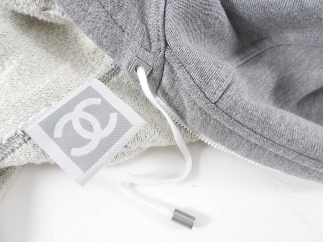 Chanel Sport 05A Grey CC Logo Hoodie - 44 / M/L