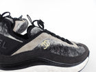 Chanel Black and Grey Felt Trainer Sneakers - 36.5 / 6.5