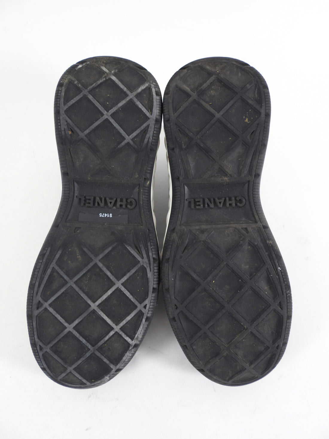 Chanel Black and Grey Felt Trainer Sneakers - 36.5 / 6.5