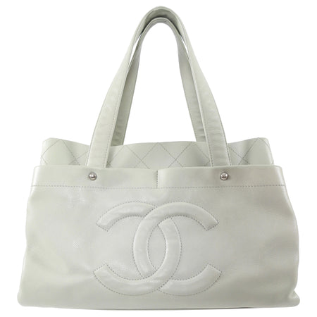 Chanel Light Grey Ultimate Executive CC Tote Bag