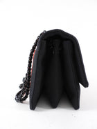 Chanel Red Quilted Leather Grosgrain Trim Chain Flap Bag