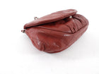 Chanel Red Leather Timeless Half Moon Wallet on Chain Bag