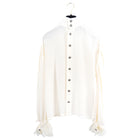 Chanel PF2013 Edinburgh Collection Ivory Silk Ruffle Blouse - FR38 / 6