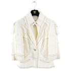 Chanel 08P Ivory Tweed Chain Trim Jacket - FR38 / S