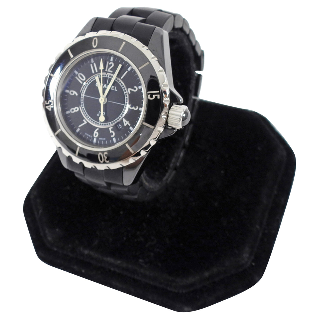 Chanel J12 Black Ceramic and Rubber 33mm Wrist Watch H0681