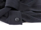 Chanel 11A Black Wool Knit Jersey Belted Trench Coat - FR40 / 8 (M)