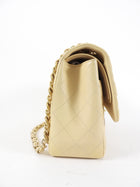 Chanel Beige Lambskin Jumbo Classic Double Flap Bag GHW