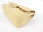 Chanel Beige Lambskin Jumbo Classic Double Flap Bag GHW