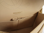 Chanel Beige Lambskin Jumbo Classic Double Flap Bag GHW