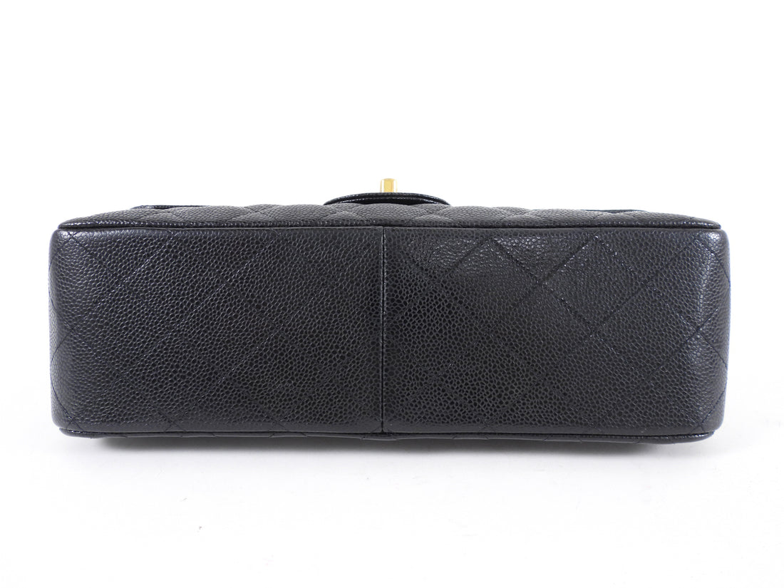 Chanel Black Caviar Jumbo Classic Double Flap Bag GHW