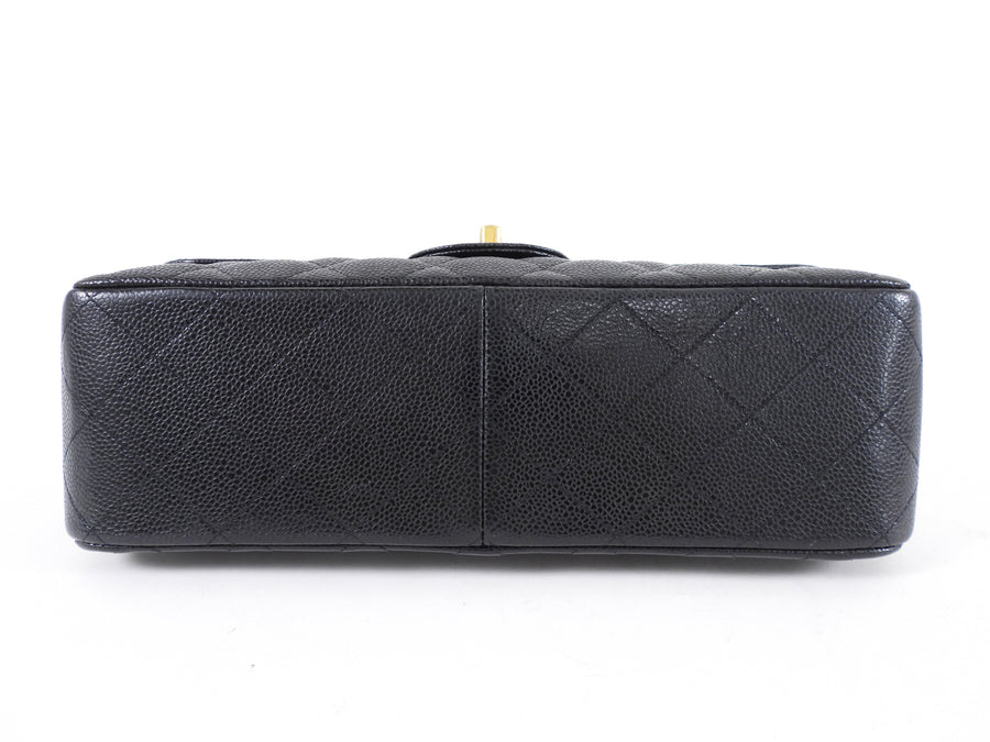 Chanel Black Caviar Jumbo Classic Double Flap Bag GHW