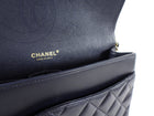 Chanel Midnight Navy Lambskin Jumbo Classic Double Flap Bag GHW