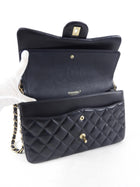 Chanel Midnight Navy Lambskin Jumbo Classic Double Flap Bag GHW