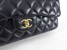 Chanel Midnight Navy Lambskin Jumbo Classic Double Flap Bag GHW