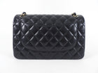 Chanel Midnight Navy Lambskin Jumbo Classic Double Flap Bag GHW