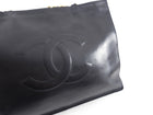 Chanel Vintage 1994 XL Smooth Lambskin Leather CC Chain Tote Bag