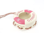 Chanel 2019 C Runway Pink and White La Pausa Lifesaver Round Bag