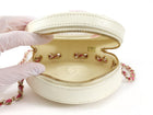 Chanel 2019 C Runway Pink and White La Pausa Lifesaver Round Bag