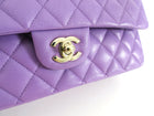 Chanel Medium Lilac Purple Caviar Leather Classic Double Flap Bag LGHW