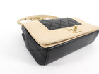 Chanel Mademoiselle Vintage Beige and Black Small Full Flap Bag