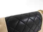 Chanel Mademoiselle Vintage Beige and Black Small Full Flap Bag
