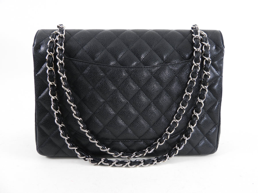 Chanel Black Caviar Maxi Classic Double Flap Bag