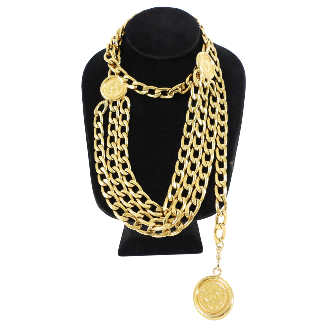 Chanel 94P Medallion Gold Tone Chain Belt