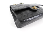 Chanel Vintage 1989-1991 Black Lambskin Medium Classic Double Flap Bag
