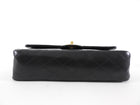 Chanel Vintage 1989-1991 Black Lambskin Medium Classic Double Flap Bag