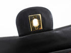 Chanel Vintage 1989-1991 Black Lambskin Medium Classic Double Flap Bag
