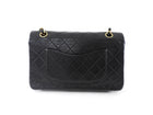Chanel Vintage 1989-1991 Black Lambskin Medium Classic Double Flap Bag