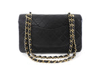 Chanel Vintage 1989-1991 Black Lambskin Medium Classic Double Flap Bag