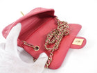 Chanel Pink V for Victory Mini Cherry Pink Crystal Classic Flap Bag
