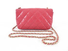 Chanel Pink V for Victory Mini Cherry Pink Crystal Classic Flap Bag