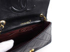 Chanel Vintage 1989 Mini Black Lambskin Quilted Full Flap Bag