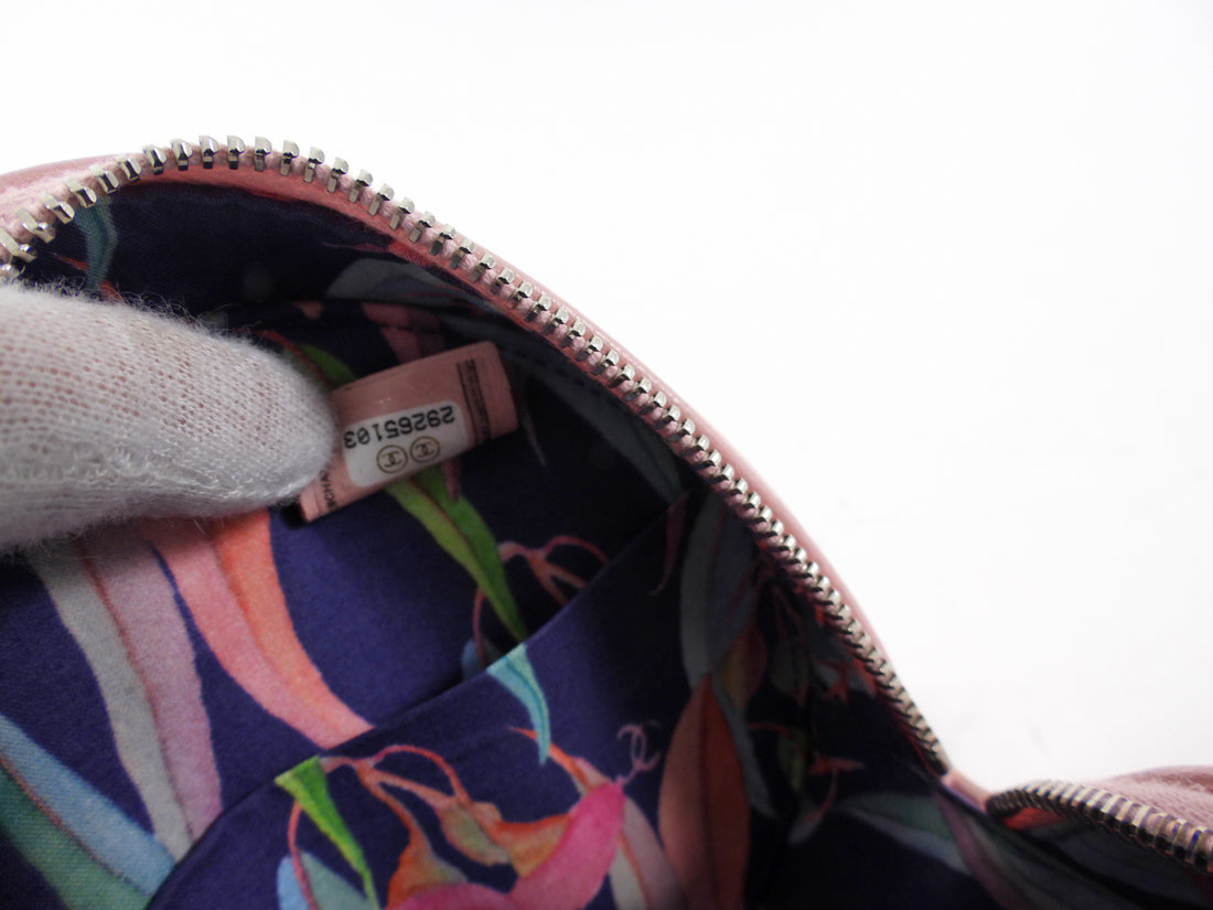 Chanel Pink Round Mini Ultrastitch Chain Clutch Bag