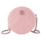 Chanel Pink Round Mini Ultrastitch Chain Clutch Bag