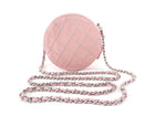 Chanel Pink Round Mini Ultrastitch Chain Clutch Bag