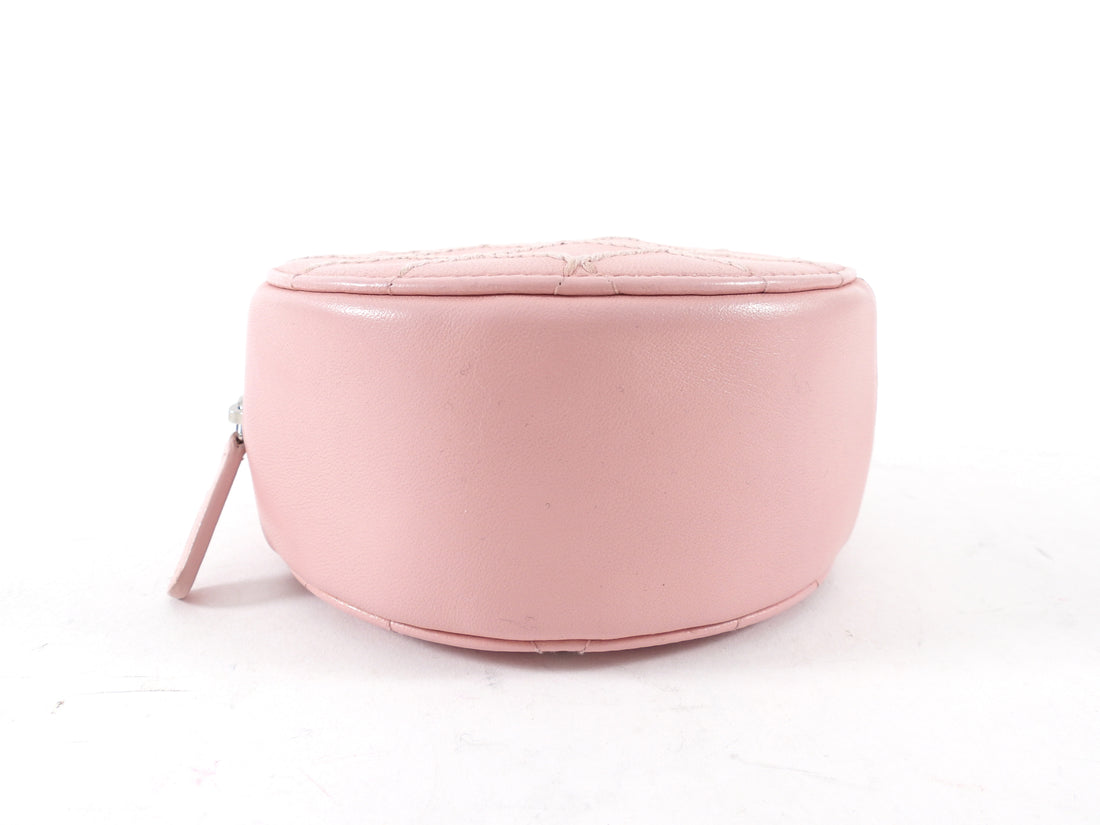 Chanel Pink Round Mini Ultrastitch Chain Clutch Bag