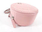 Chanel Pink Round Mini Ultrastitch Chain Clutch Bag
