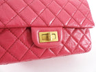 Chanel Hot Cherry Pink Aged Leather Mini 2.55 Reissue Flap Bag