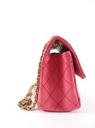 Chanel Hot Cherry Pink Aged Leather Mini 2.55 Reissue Flap Bag