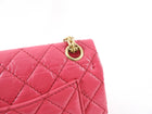 Chanel Hot Cherry Pink Aged Leather Mini 2.55 Reissue Flap Bag