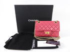 Chanel Hot Cherry Pink Aged Leather Mini 2.55 Reissue Flap Bag